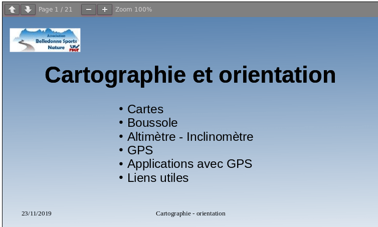Cartographie – orientation