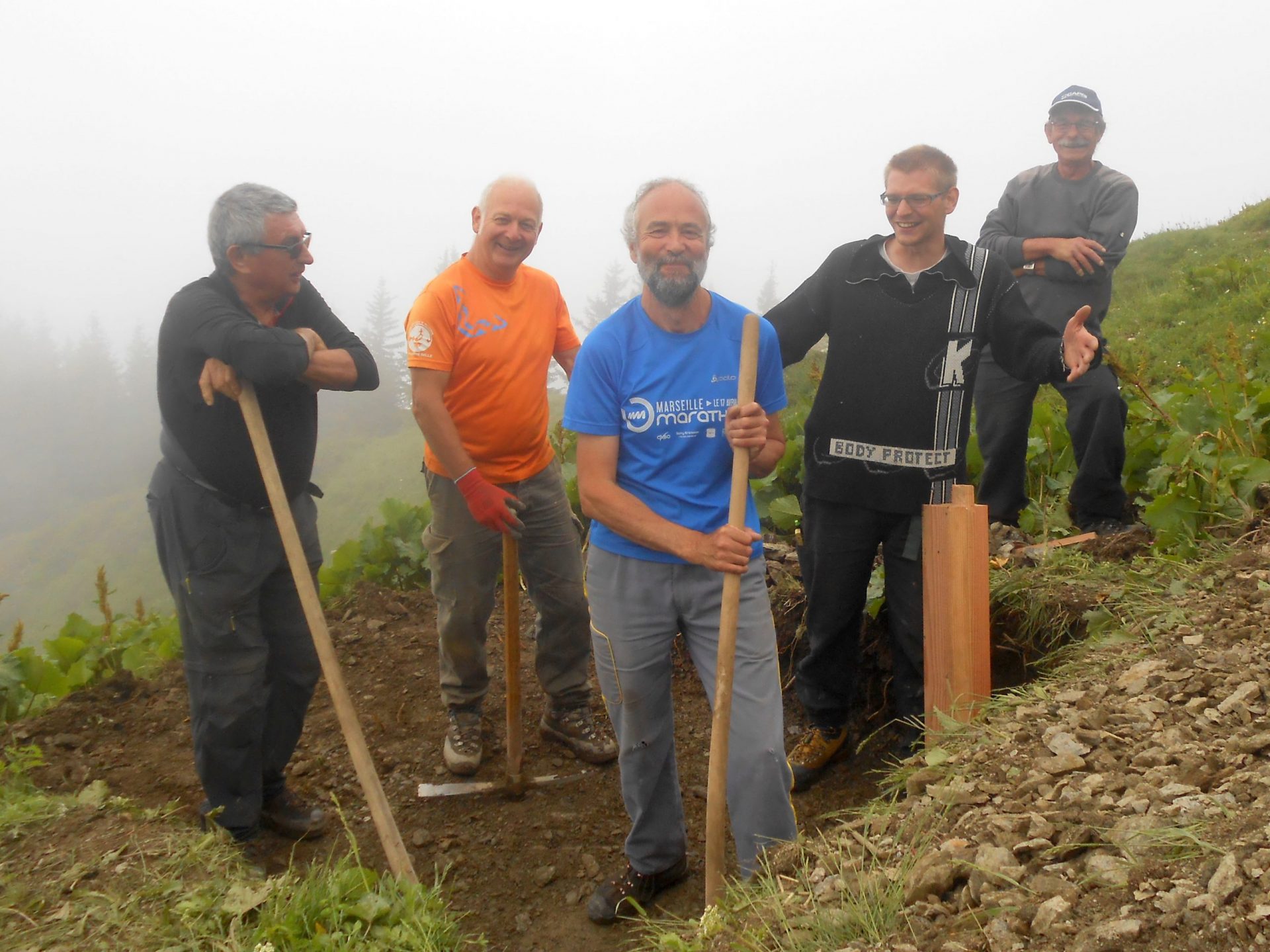 Travaux au refuge de la Perrière